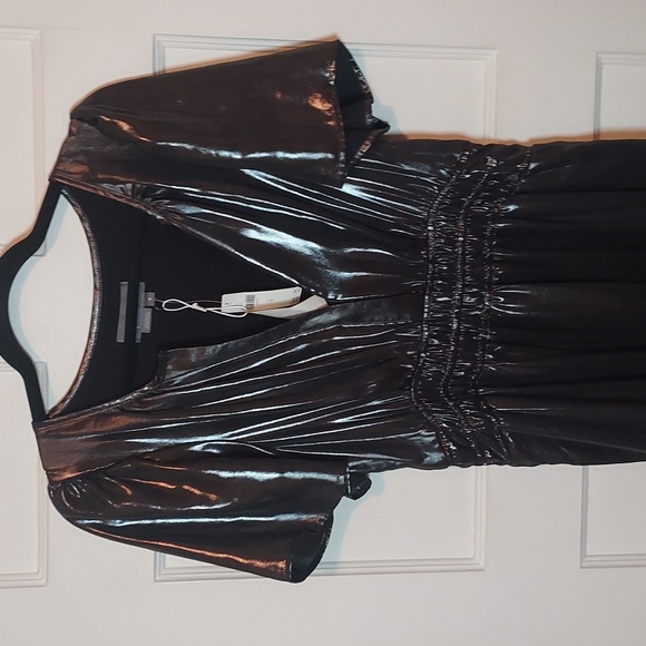 Anthropologie Somerset Maxi Dress Metallic Carbon - Picture 7 of 16